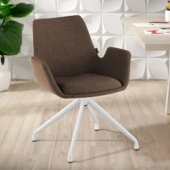 Sedia per Riunioni Glamm, imbottitura generosa, gambe in nero grafite