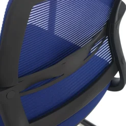 Sedia per Sala da Atessa Alpha, schienale in rete, schiuma iniettata