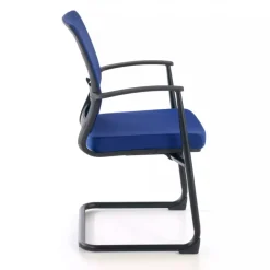 Sedia per Sala da Atessa Alpha, schienale in rete, schiuma iniettata