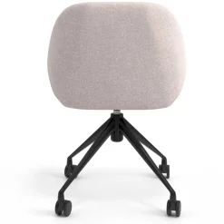 Sedia riunioni con ruote Greta, base in alluminio