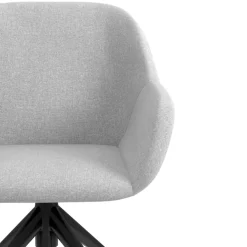 Sedia riunioni con ruote Greta, base in alluminio