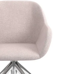 Sedia riunioni con ruote Greta, base in alluminio