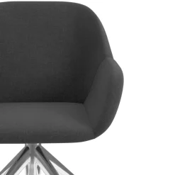 Sedia riunioni con ruote Greta, base in alluminio