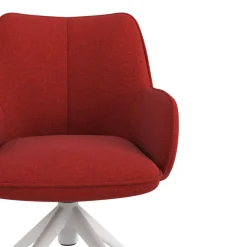 Sedia riunioni con ruote Nora, base in alluminio