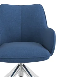 Sedia riunioni con ruote Nora, base in alluminio