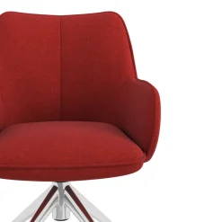 Sedia riunioni con ruote Nora, base in alluminio