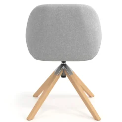 Sedia riunioni Greta, base in legno girevole
