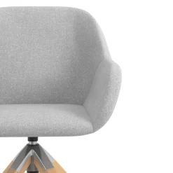 Sedia riunioni Greta, base in legno girevole