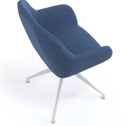 Sedia riunioni imbottita Greta, base in alluminio