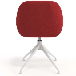 Sedia riunioni imbottita Greta, base in alluminio