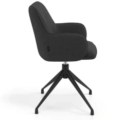 Sedia riunioni imbottita Nora, base in alluminio