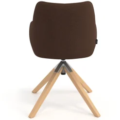 Sedia riunioni Nora, base in legno girevole