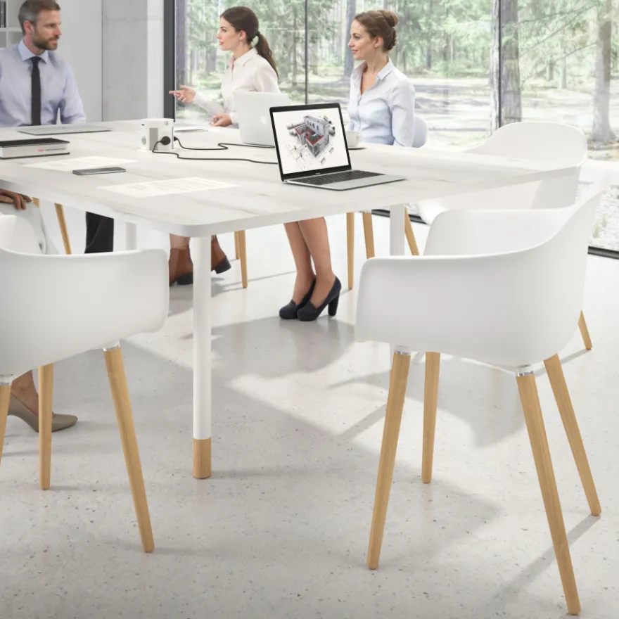 Sedia Scandinava Alice, Gambe in Legno