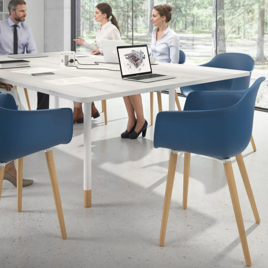 Sedia Scandinava Alice, Gambe in Legno