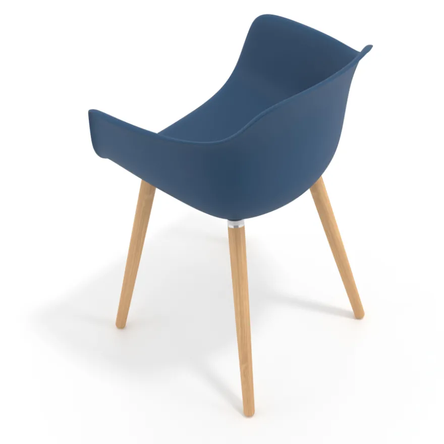 Sedia Scandinava Alice, Gambe in Legno