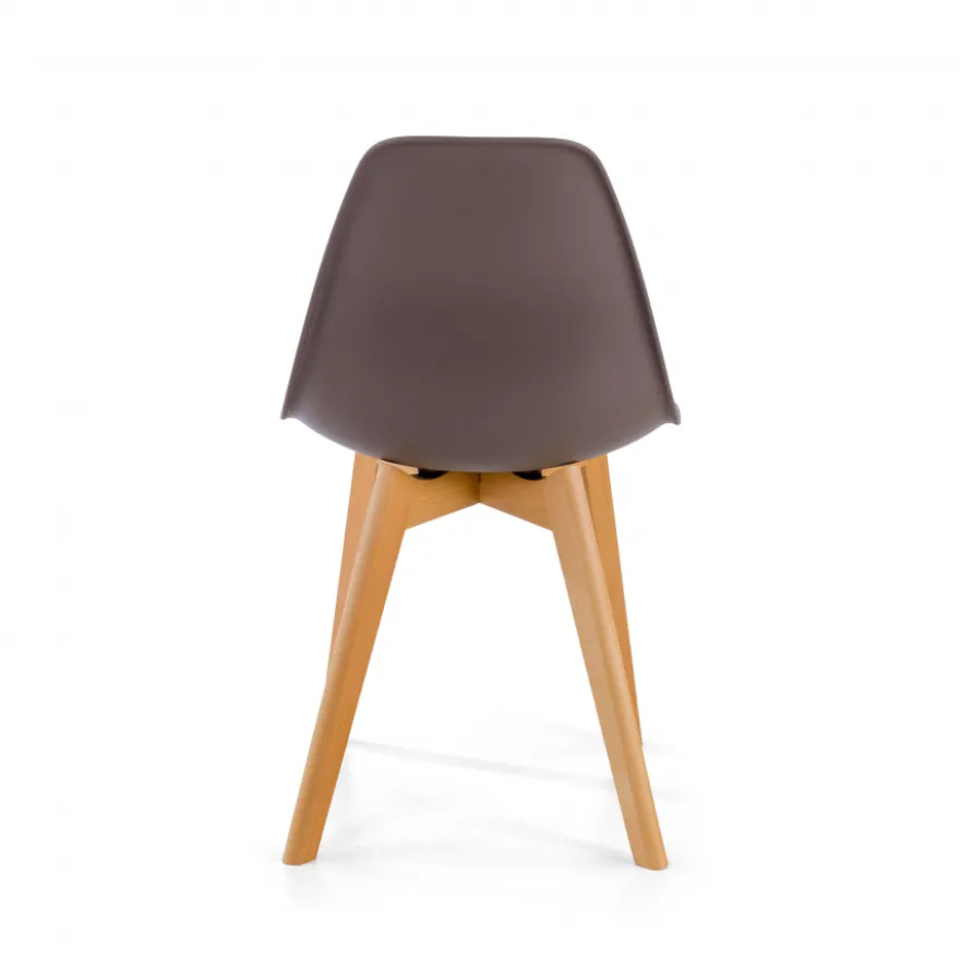 Sedia Scandinava Bergen, gambe in legno