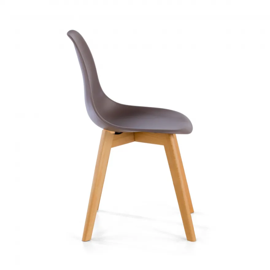 Sedia Scandinava Bergen, gambe in legno