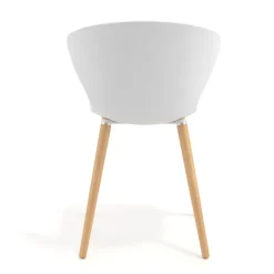 Sedia Scandinava Emily, seduta ergonomica, gambe in legno