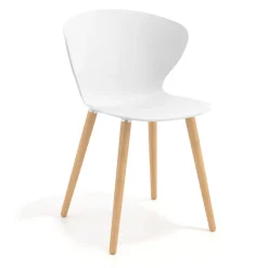 Sedia Scandinava Emily, seduta ergonomica, gambe in legno
