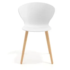 Sedia Scandinava Emily, seduta ergonomica, gambe in legno
