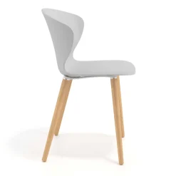 Sedia Scandinava Emily, seduta ergonomica, gambe in legno