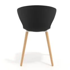 Sedia Scandinava Emily, seduta ergonomica, gambe in legno