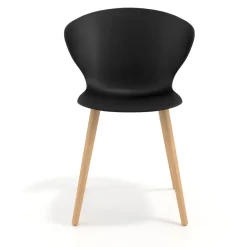 Sedia Scandinava Emily, seduta ergonomica, gambe in legno