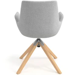 Sedia Scandinava Glamm, Gambe in Legno, Certificata