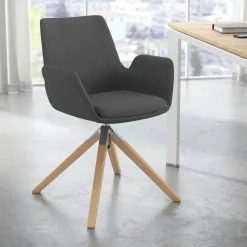Sedia Scandinava Glamm, Gambe in Legno, Certificata