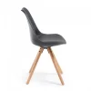 Sedia scandinava Norway, design, gambe in legno