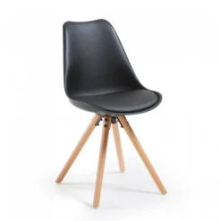 Sedia scandinava Norway, design, gambe in legno