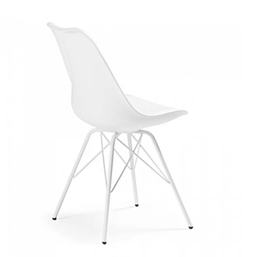 Sedia scandinava Norway, design, gambe in metallo