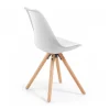 Sedia scandinava Norway, design, gambe in legno