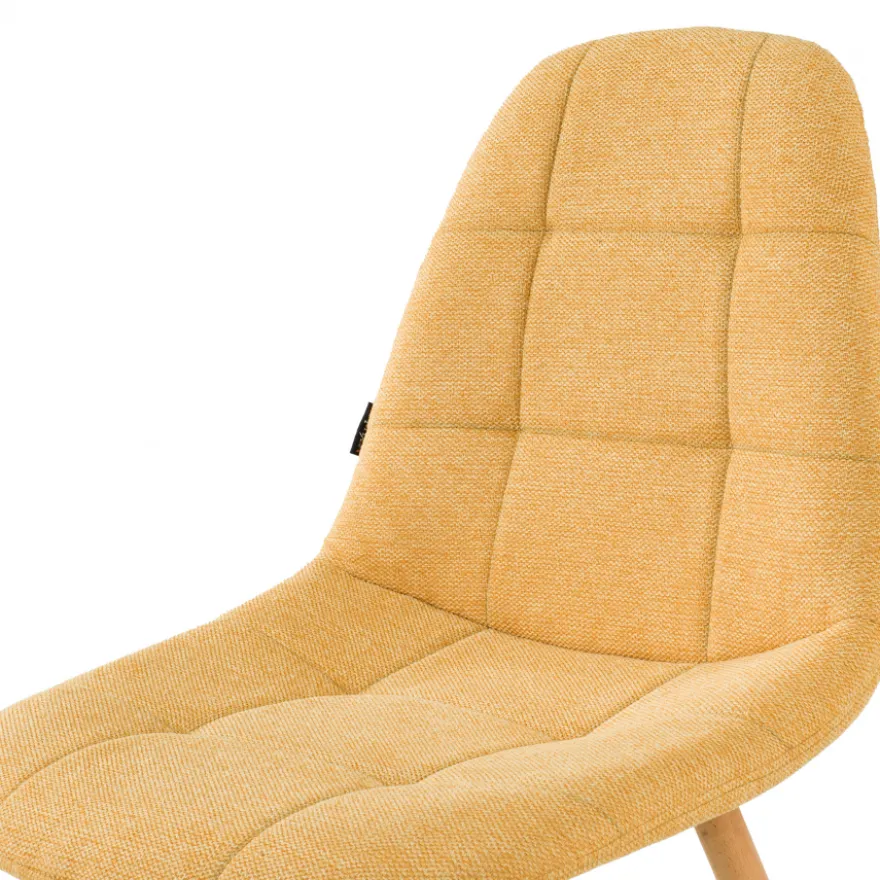 Sedia Scandinava Zafir, spessa imbottitura, gambe in legno