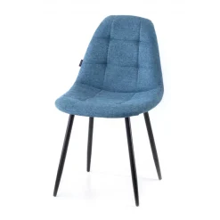 Sedia Scandinava Zafir, spessa imbottitura, gambe in metallo