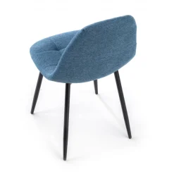 Sedia Scandinava Zafir, spessa imbottitura, gambe in metallo