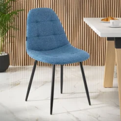 Sedia Scandinava Zafir, spessa imbottitura, gambe in metallo