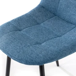 Sedia Scandinava Zafir, spessa imbottitura, gambe in metallo