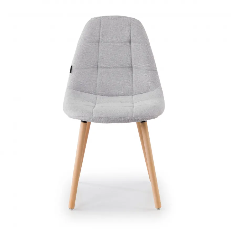 Sedia Scandinava Zafir, spessa imbottitura, gambe in legno