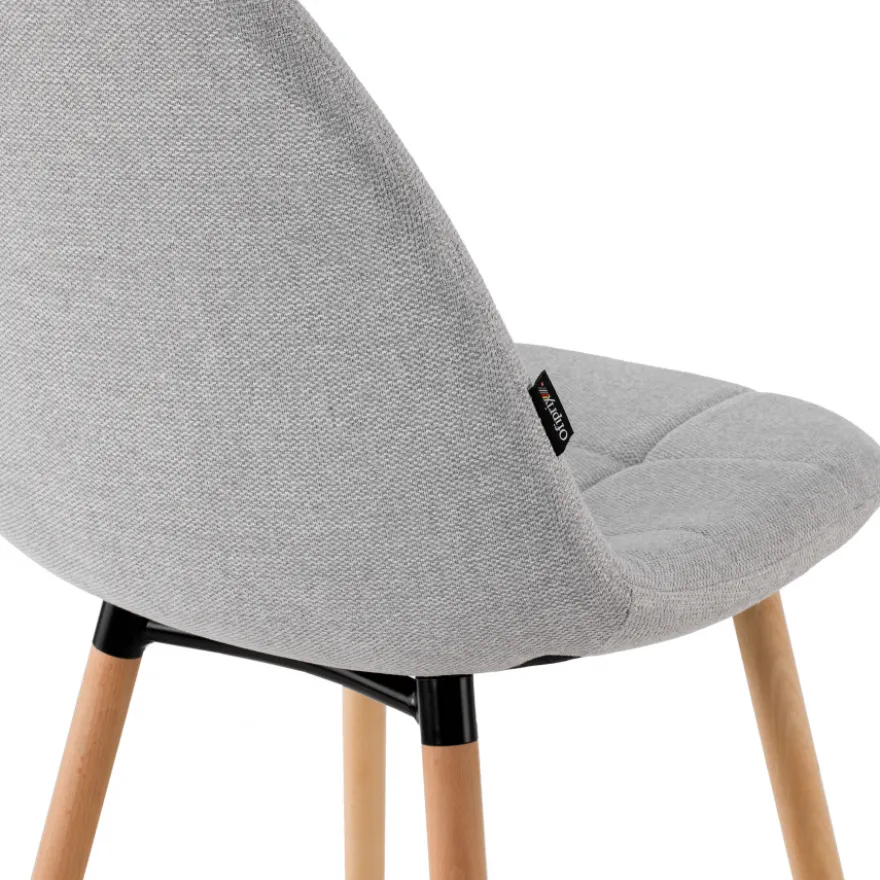 Sedia Scandinava Zafir, spessa imbottitura, gambe in legno