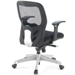 Sedia Smart Working Hazuki, braccioli 3D, schiuma iniettata, rete