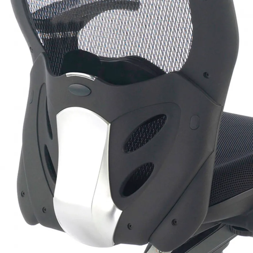 Sedia Smart Working Hazuki, braccioli 3D, schiuma iniettata, rete