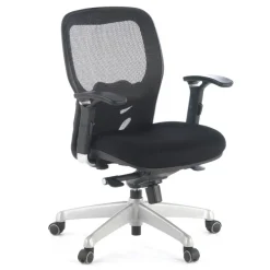Sedia Smart Working Hazuki, braccioli 3D, schiuma iniettata, rete