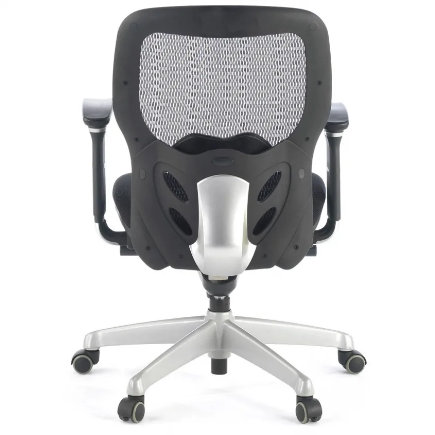 Sedia Smart Working Hazuki, braccioli 3D, schiuma iniettata, rete