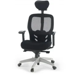 Sedia Smart Working Hazuki plus, braccioli 3D, con poggiatesta