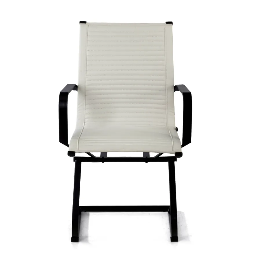 Sedia Ufficio Brenton, struttura nera, ecopelle