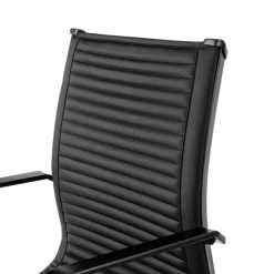 Sedia Ufficio Brenton, struttura nera, ecopelle