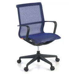 Sedia ufficio Design Fox black, Schienale Basculante, in Rete