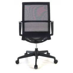 Sedia ufficio Design Fox black, Schienale Basculante, in Rete