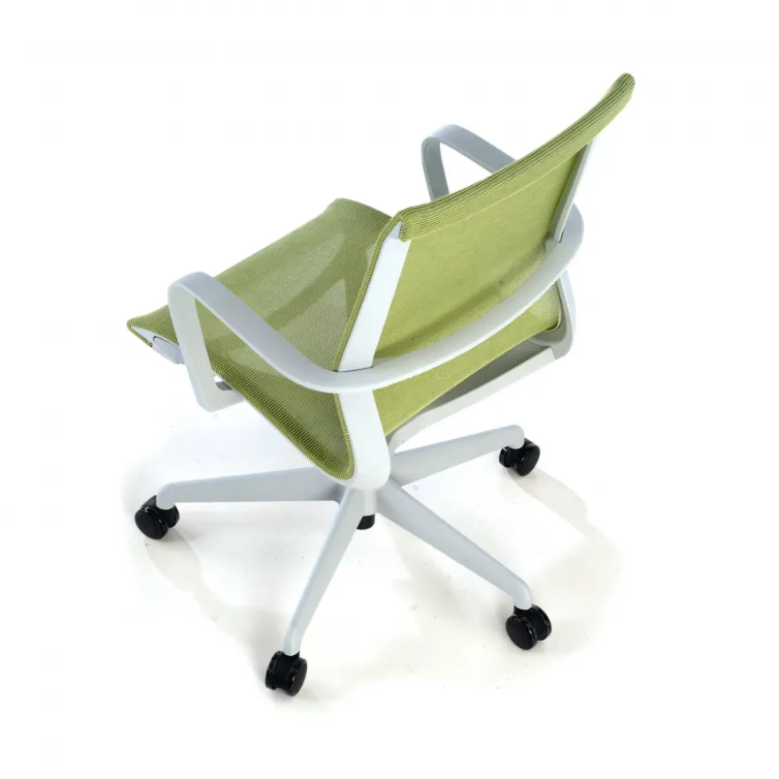 Sedia ufficio Design Fox white, Schienale Basculante, in Rete
